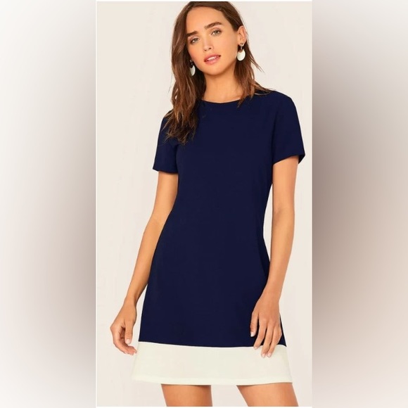 Blue and White A-line dress - Picture 1 of 1